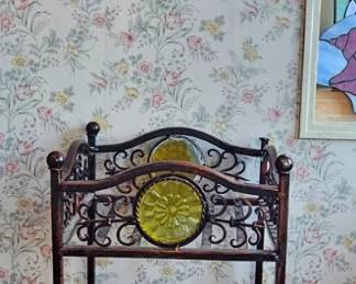Lot 90 Metal plant stand wall decor