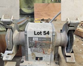 Lot 54 Sears Craftsman bench grinder