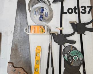 Lot 37 Saw, blades more