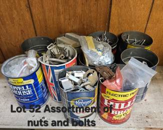 Lot 52 Assortment of nuts bolts