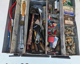 Lot 23 Toolbox with assorted tools