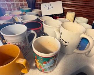 Lot 247 Assorted mugs