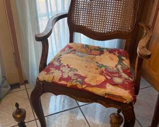 Lot 200 Vintage chair fireplace stands