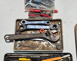 Lot 12 Wrenches, screwdrivers etc