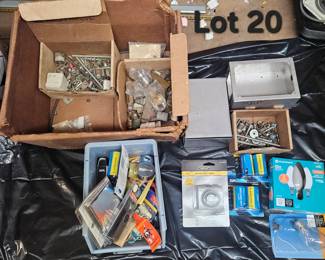 Lot 20 Bulbs, screws, nail, more