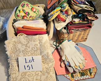 Lot 151 Linens and gloves