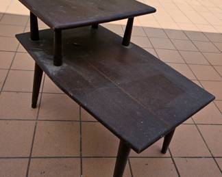 Lot 80 Two tiered wood table project piece