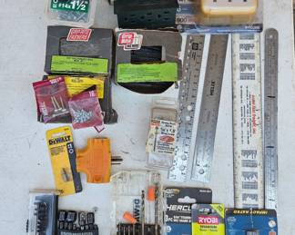 Lot 30 Rulers, drill bits, more