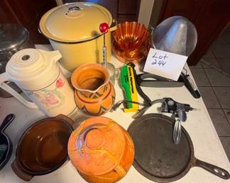 Lot 244 Misc kitchenware