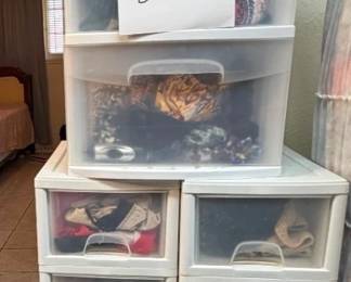 Lot 242 Storage boxes contents