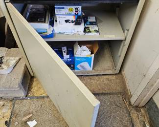 Lot 73 Office supplies and cabinet detail