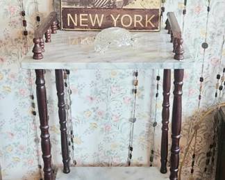 Lot 88 Decor on marble wood stand