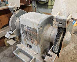 Lot 54 Sears Craftsman bench grinder detail