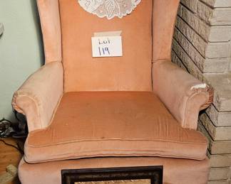 Lot 119 Wingback chair wall decor