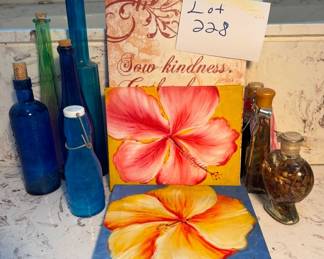 Lot 228 Bottles wall decor