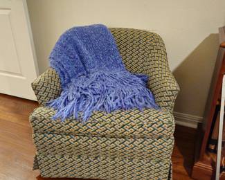 One of a pair with ottoman