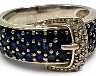 14K gold and sapphire ring