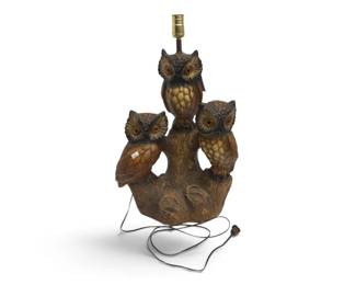 Midcentury owl lamp