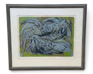Coq et Poule Hans Erni Limited Edition print