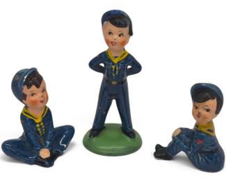 Ceramic Boy Scouts Figurines