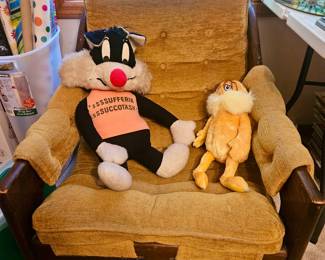 Warner Brothers Mighty Star 15" Sylvester The Cat Plush Stuffed Animal VTG 1971. The Lorax.