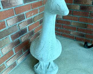 Concrete porch goose