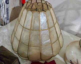 vintage capiz shell lampshade