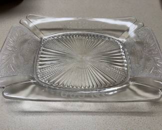 antique Early American Pattern Glass (EAPG) "In God We Trust" bread plate