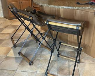 Vintage Folding Bar Stools