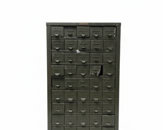 Vintage Steel Parts Cabinet