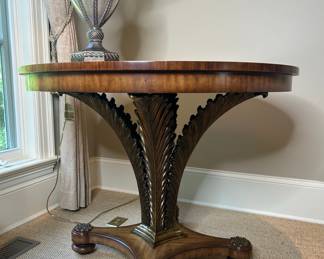 Maitland Smith Regency Style Pedestal Center Table