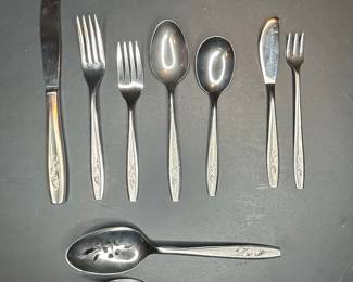 Simeon L. & George H. Rogers Co. Stainless Flatware - Maybrook Rosebud Pattern