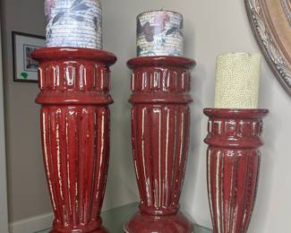 Ceramic Column Pedestals/Candle Holders