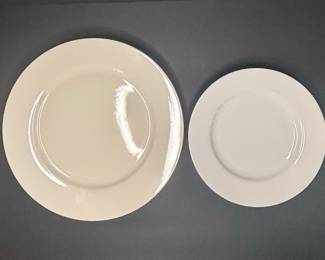 White Porcelain Dinner and Salad Plates