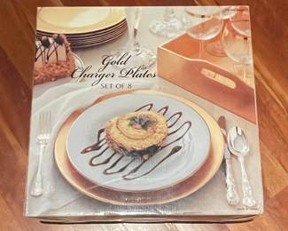 Gold Rimmed Plastic Charger Plates