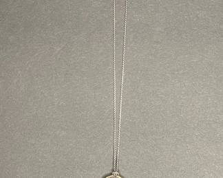 David Yurman Cable Collectibles Circle Pendant Necklace Sterling Silver & 18K Gold