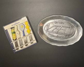 Tennis Themed Spreader Set and Serving Dish