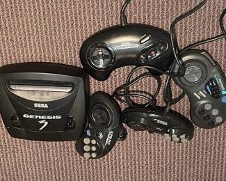 Sega Genesis Model 3 Console and Controllers