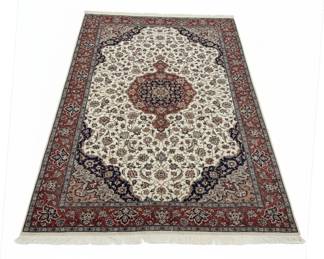 Hand-Knotted Persian Tabriz Area Rug