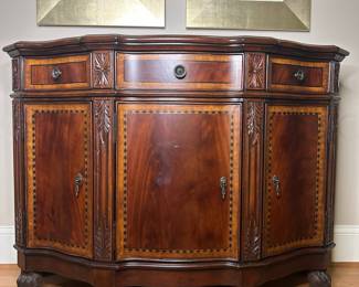 Regency Sideboard with Lion Paw Feet and Bow Front