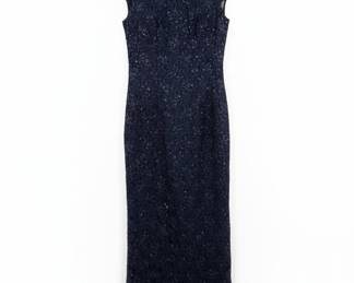 Carmen Marc Valvo Signature Lace Evening Gown