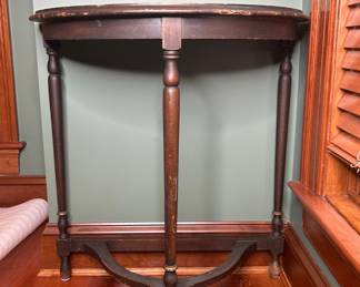Chinoiserie Painted Demi-Lune Console Table