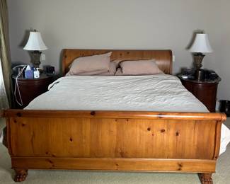 Wood Sleigh Bed
