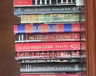 Fiction and Non-Fiction Books, including Tom Brokaw, David Baldacci, and Susan Isaacs