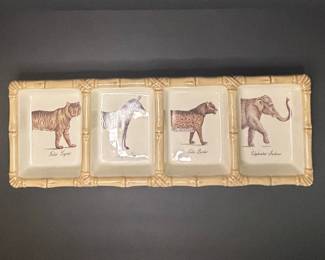 Certified International Raymond Waites Empire Safari Divided Serving Tray