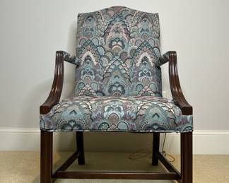 Upholstered Armchairs in Damask Fabric (2)
