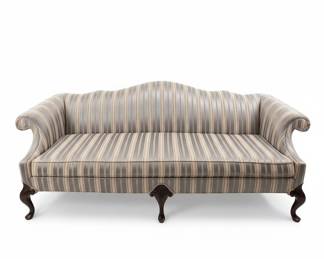 Hickory Chair Chippendale Style Camel Back Sofa