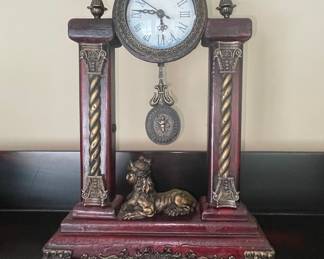 Egyptian Revival Style Sphinx Mantel Clock