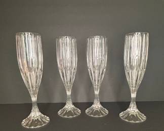 Vintage Mikasa "Park Lane" Crystal Champagne Flutes