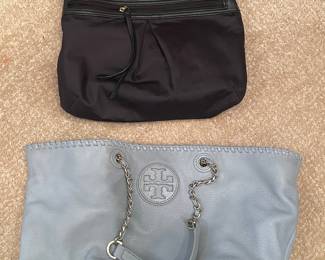 Tory Burch Leather Tote and Nylon Crossbody Bag